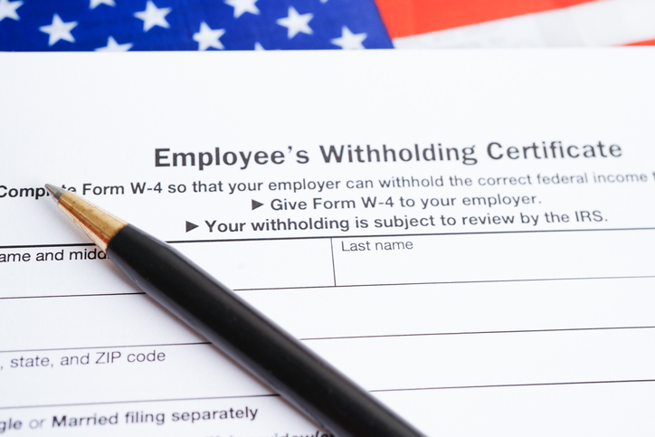 Tax form 1040 U.S. Individual Income Tax Return, business finance concept.