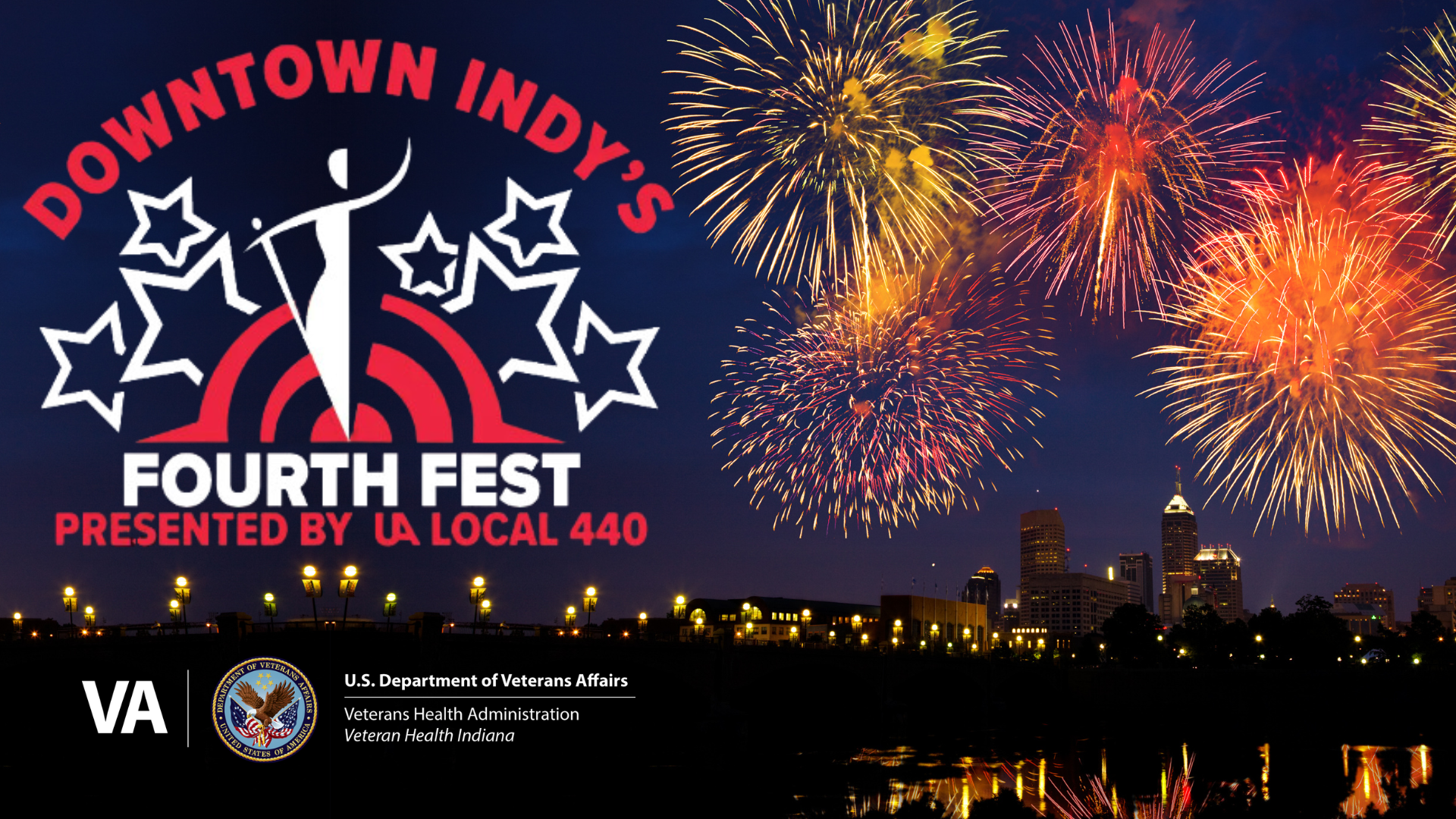 Fouth Fest Street Part downtown indianapolis on July 4th