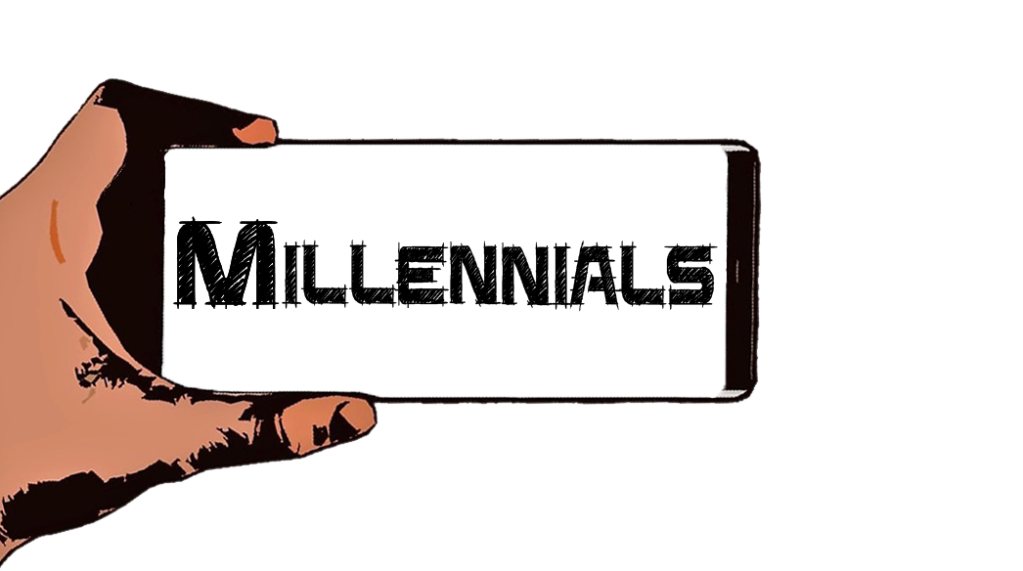 Millenials key art and logo
