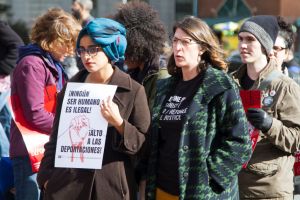 Protest in support of migrant families in New York