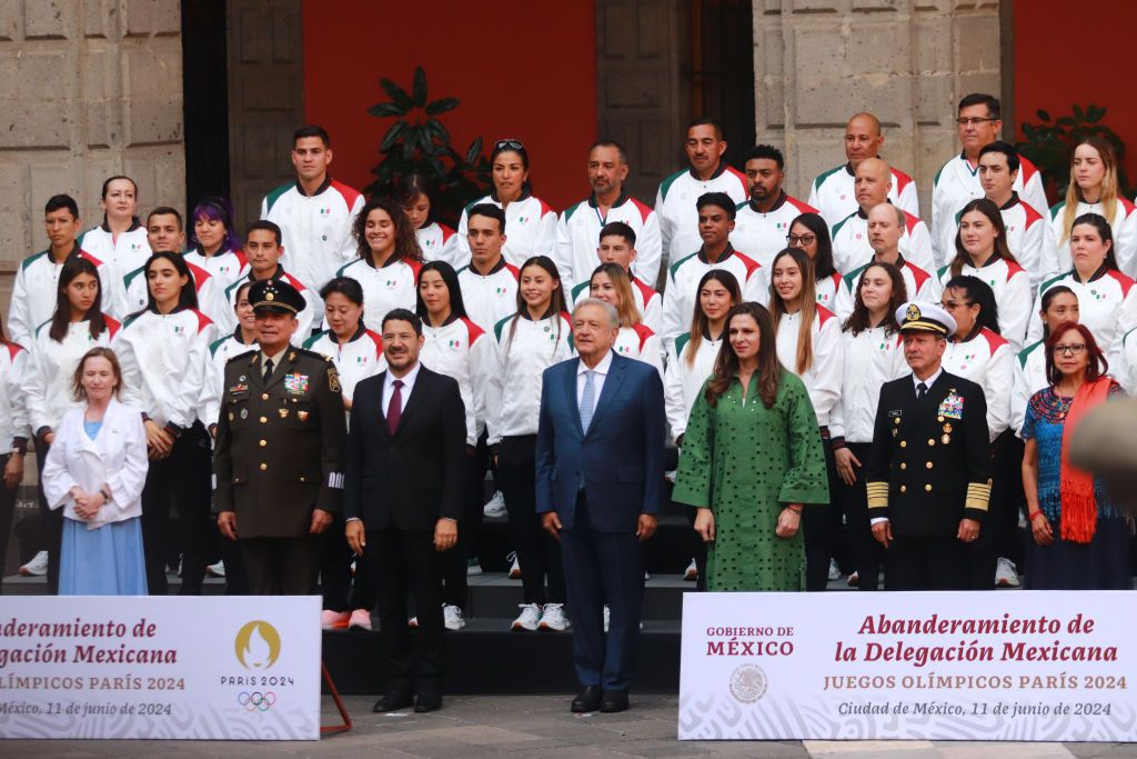 (L-R) Head of Government of Mexico City Marti Batres...