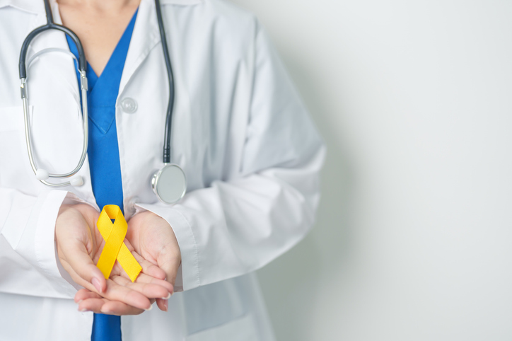 Yellow September, Suicide prevention day, Childhood, Sarcoma, bone and bladder cancer Awareness month, Yellow Ribbon for supporting people life and illness. Healthcare and World cancer day concept