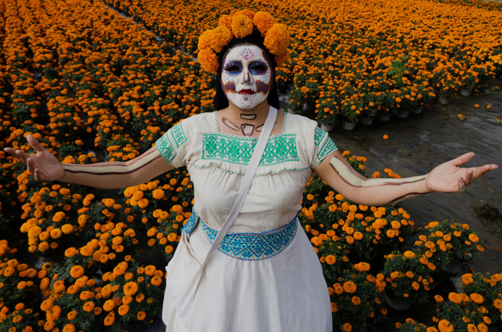 Pre-Hispanic Blessing Ceremony Of Cempasúchil Flowers In Mexico