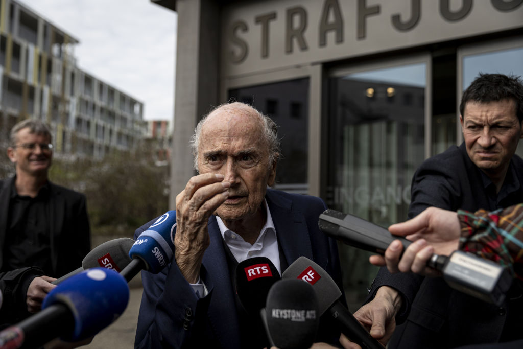 Former UEFA president Michel Platini leaves courthouse after the verdict of appeal in Switzerland