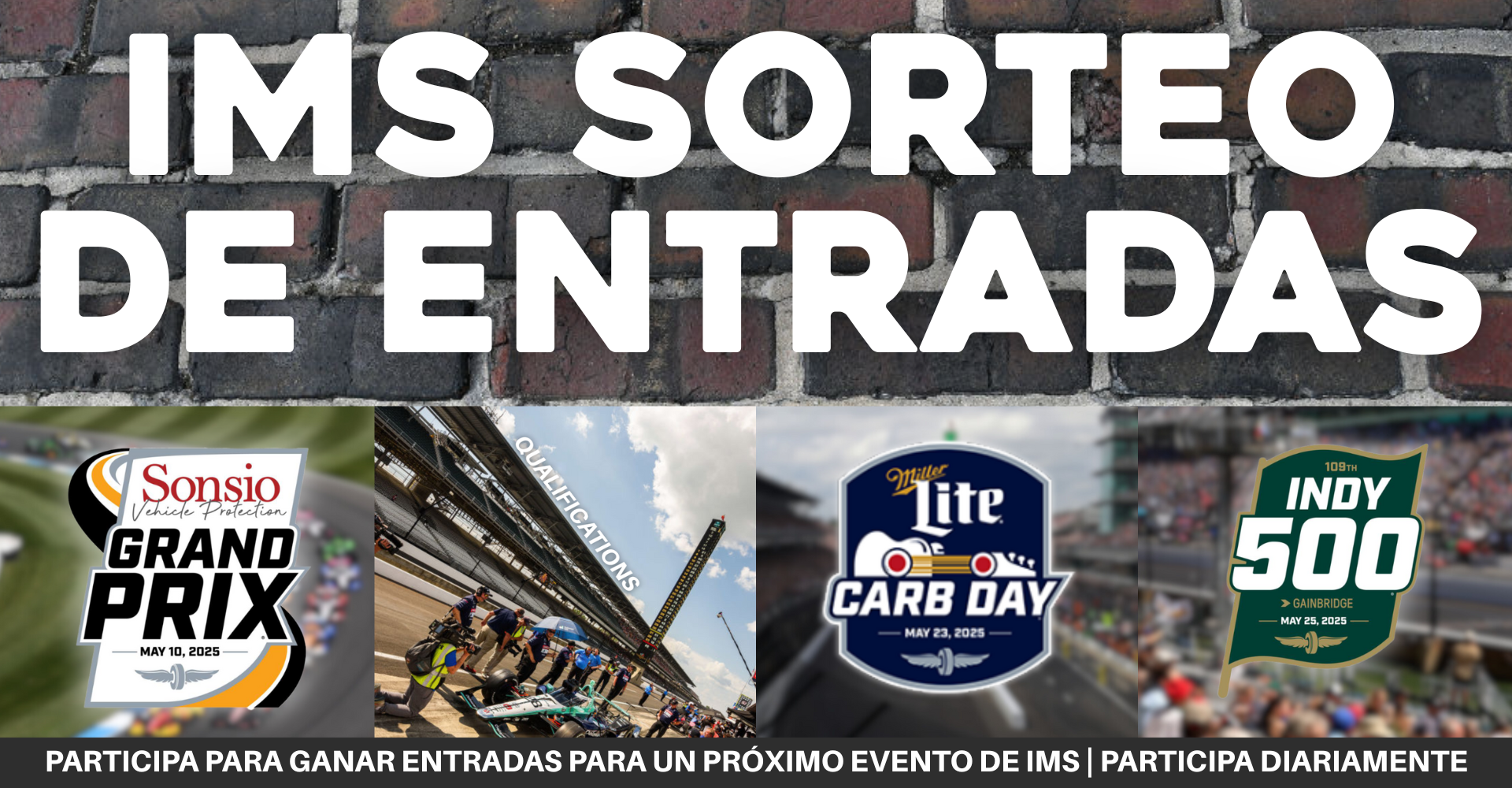 PARTICIPA PARA GANAR ENTRADAS PARA UN PRÓXIMO EVENTO DE IMS | PARTICIPA DIARIAMENTE