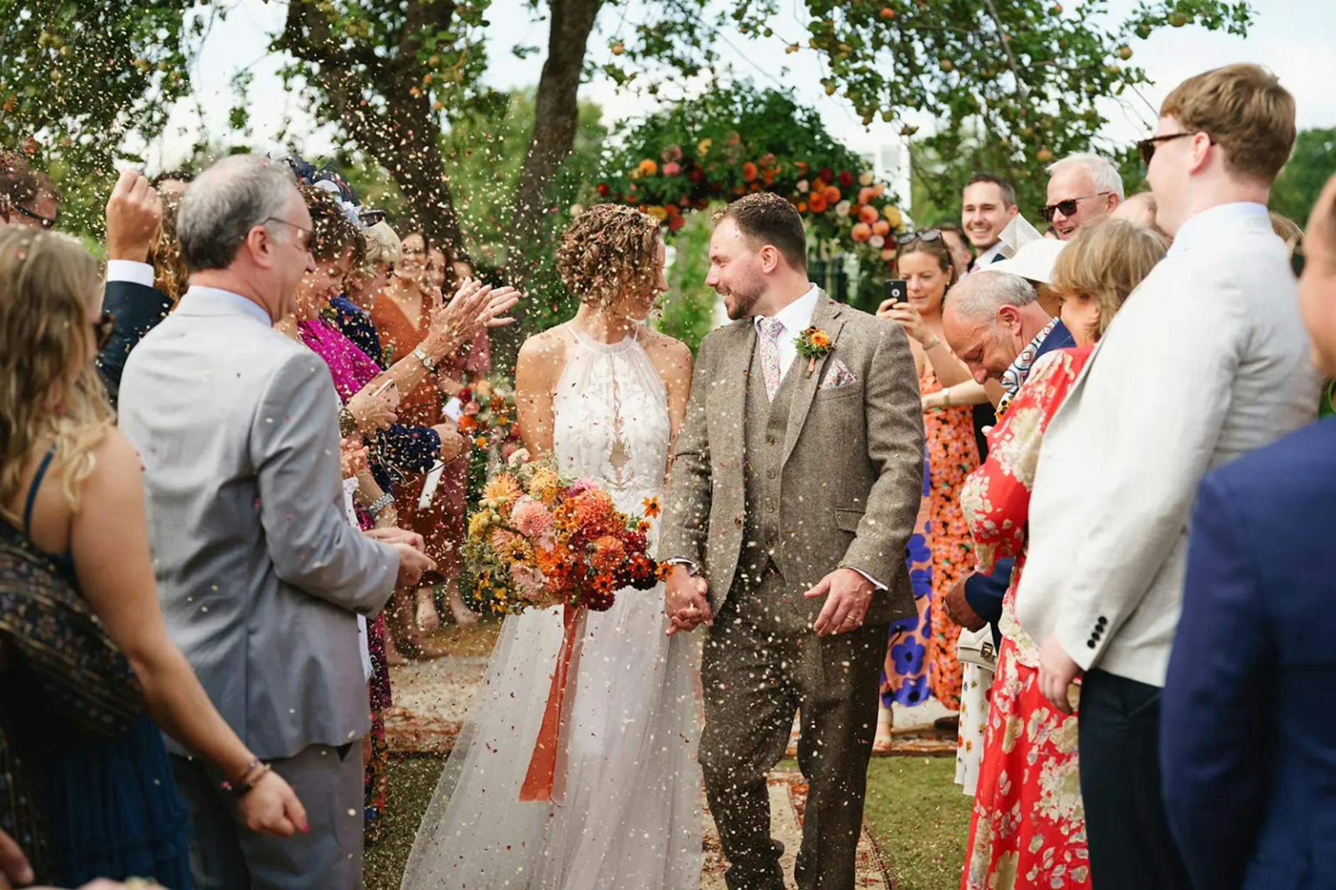 outdoor wedding ceremony in england