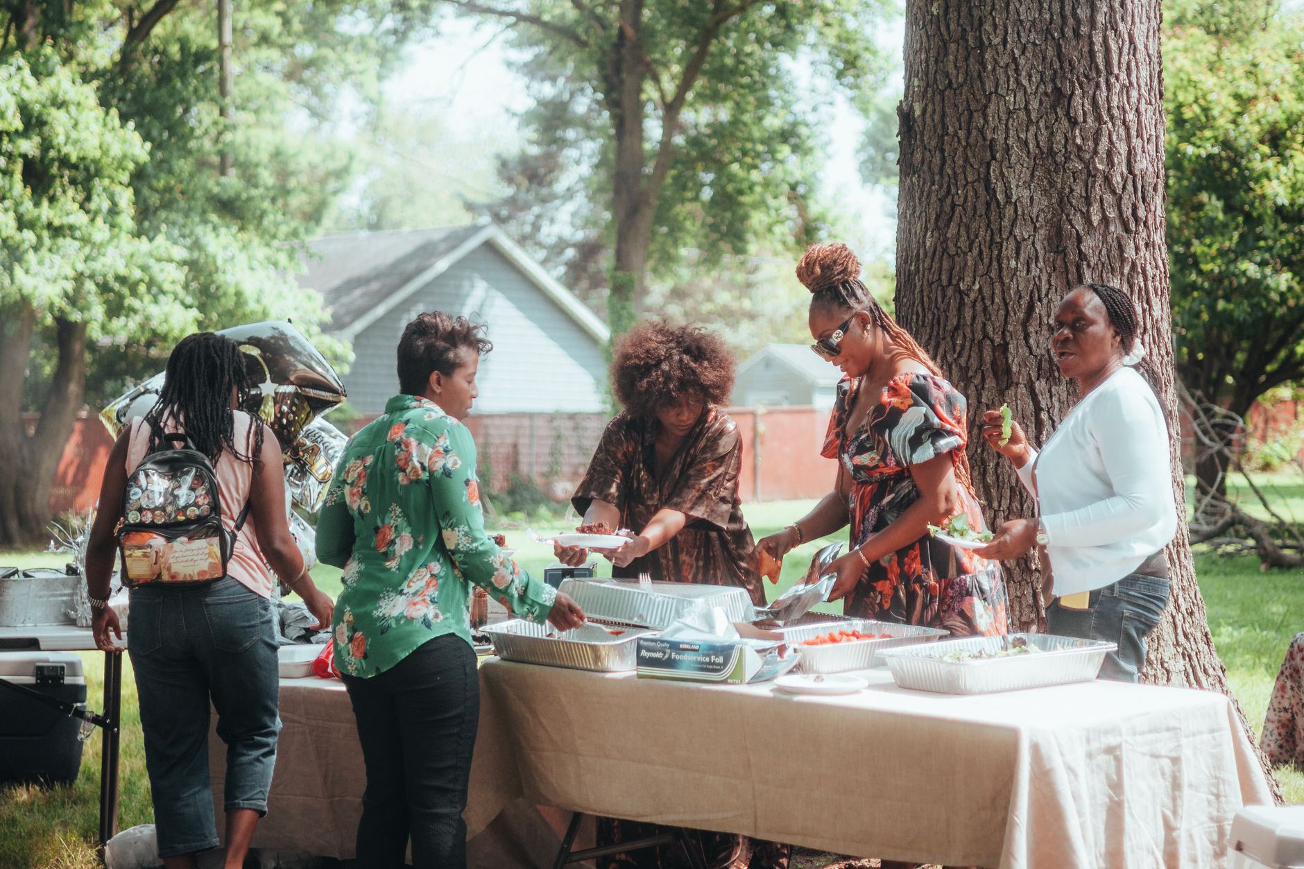 people during an outdoor social gathering